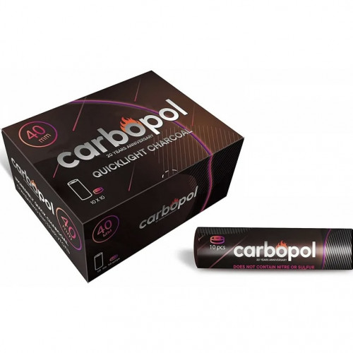 Уголь для кальяна Carbopol (Карбопол) 40 мм